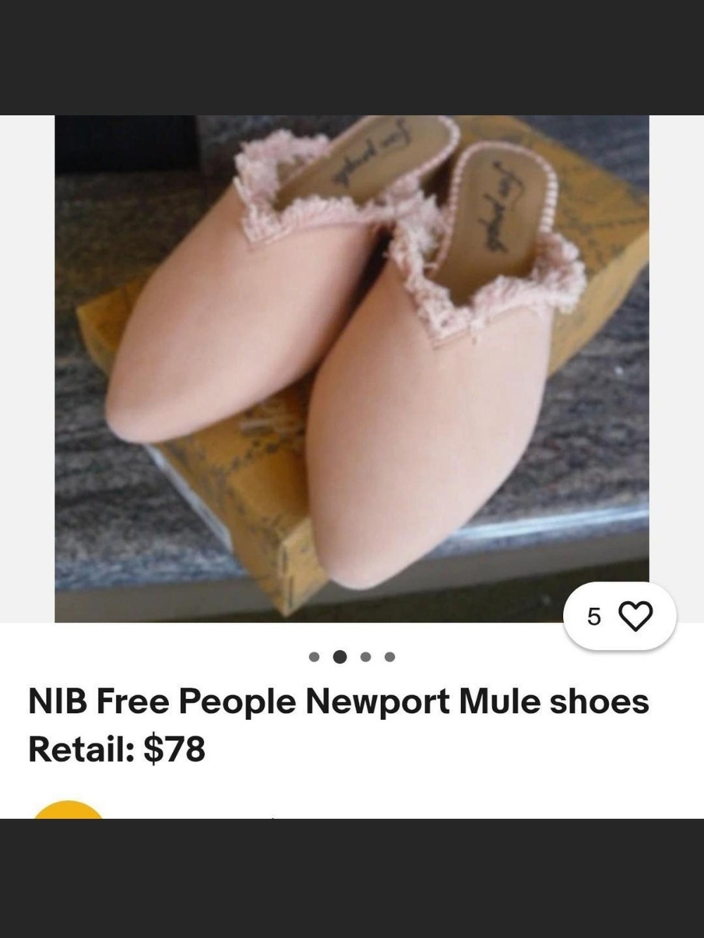 Free People Blush Fringe Slip-On Mules